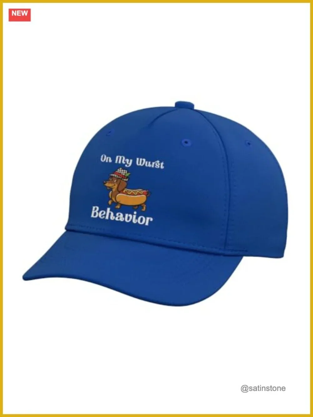 Funny Dachshund Oktoberfest Baseball Hat Adjustable Snapback